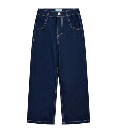 Kenzo Kids' Embroidered Galaxy Jeans In Blue