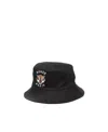 Kenzo Embroidered-logo Bucket Hat In Black