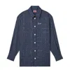 Kenzo Embroidered Logo Check Pattern Shirt In Blue