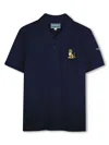 Kenzo Embroidered-logo Polo Shirt In Blue