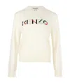 Kenzo Embroidered Logo Pullover In White