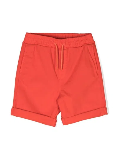 Kenzo Kids' Embroidered-logo Shorts In Red