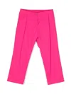 Kenzo Embroidered-logo Straight-leg Trousers In Pink