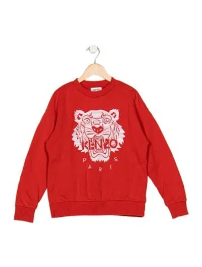 Pre-owned Kenzo Kids' Embroidered Logo Sweatshirt In Red