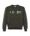 Kenzo Embroidered-logo Sweatshirt In Black