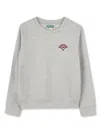 Kenzo Embroidered-logo Sweatshirt In Grau