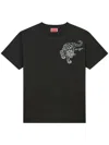 Kenzo Embroidered-logo T-shirt In Black