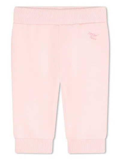 Kenzo Babies' Embroidered-logo Track Pants Set In Pink