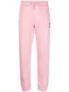 Kenzo Embroidered-logo Track Trousers In Pink