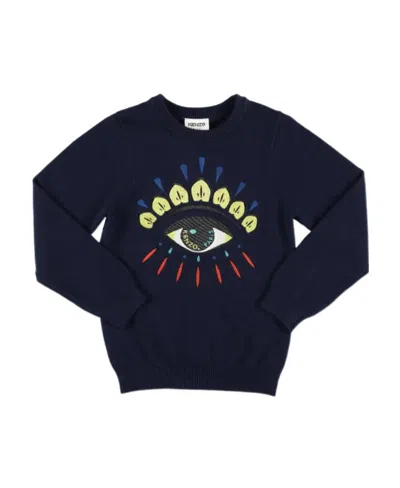 Kenzo Embroidered Long-sleeved T-shirt In Black