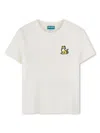 Kenzo Ivory T-shirt For Kids With Kotora In White