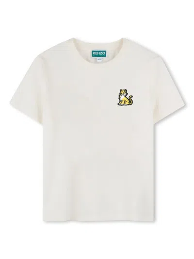 KENZO EMBROIDERED-MOTIF T-SHIRT