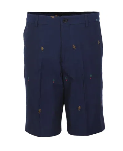 Kenzo Embroidered Shorts In Black