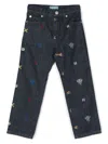 Kenzo Embroidered Straight-leg Jeans In Blue