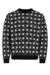 KENZO EMBROIDERED STRETCH COTTON BLEND SWEATER