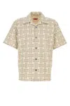 Kenzo Camicia In Cotone Stretch Ricamato Uomo