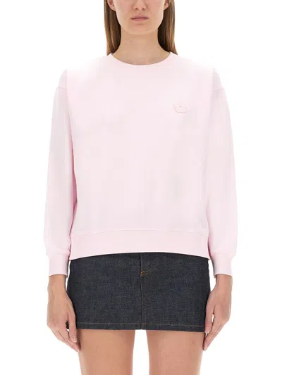 Kenzo Embroidered Sweatshirt "boke Flower 2.0" In Pink