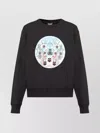 Kenzo Embroidered Sweatshirt With Crew Neck And Long Sleeves In Black