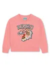 Kenzo Contrasting Logo Print Sweatshirt In Pink & Purple
