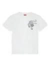 Kenzo Embroidered-tiger T-shirt In White