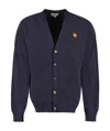 Kenzo Embroidered Tiger V-neck Cardigan In Black
