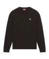 Kenzo Lucky Tiger Embroidered Crewneck Sweatshirt In Black