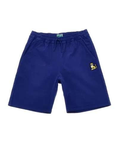 Kenzo Embroidery Shorts In Blue