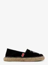 Kenzo Canvas Espadrilles With Logo Embroidery In Black