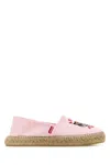 Kenzo ' Lucky Tiger' Embroidered Canvas Espadrilles In Pink
