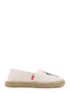 Kenzo Elephant Logo-embroidered Espadrilles In White