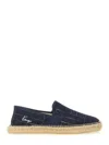Kenzo Logo Embroidered Round Toe Espadrilles In Blue