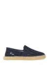 Kenzo Logo Embroidered Round Toe Espadrilles In Blue