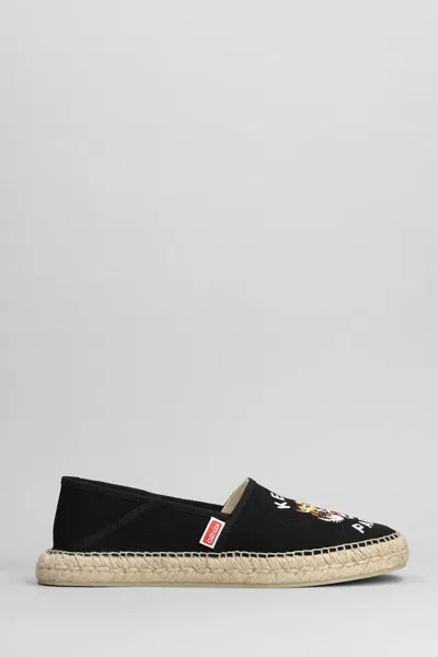 Kenzo ' Lucky Tiger' Canvas Espadrilles In Black
