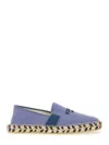 Kenzo Embroidered-logo Cotton Espadrilles In Blue