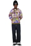 Kenzo Hooded Wool Blend Top Abstract Pattern In Multi