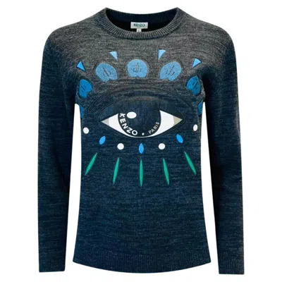 Pre-owned Kenzo 'eye' Motif Cotton Jumper In Black