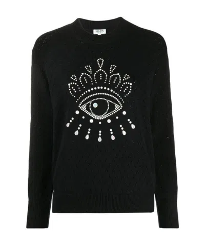 Kenzo Eye Pattern Pullover In Black