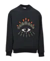 Kenzo Eye Pattern Sweater In Black