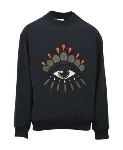Kenzo Eye Pattern Sweater In Black