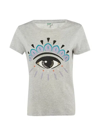 Pre-owned Kenzo Eye Print T-shirt In Gray