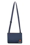 Kenzo Logo-patch Shoulder Bag In Blue
