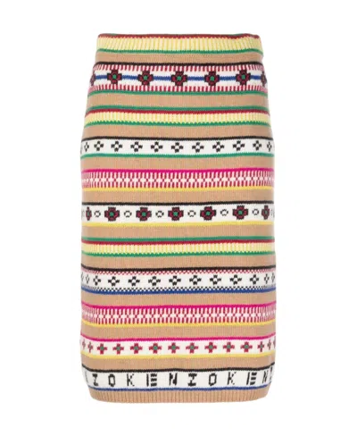 KENZO 'FAIRISLE' JACQUARD SKIRT