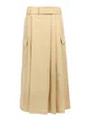 Kenzo Utility Skirt With Belted Waist And Cargo Pockets