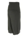 Kenzo Asymmetrical Skirt In Green In Verde