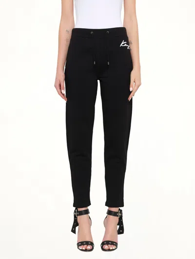 Kenzo Logo-print Drawstring Trousers In Black