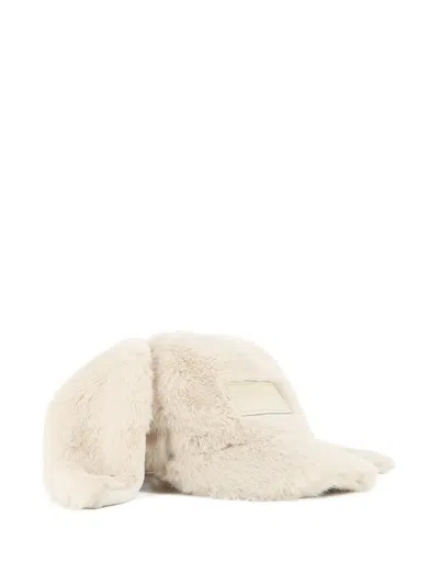 Kenzo Kids' Faux-fur Rabbit-ears Cap In Gray