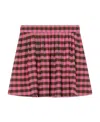 Kenzo Flared Gingham Mini Skirt In Pink