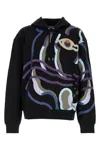 Kenzo Abstract Tiger-print Hoodie In Black