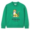 Kenzo Printed Cotton Sweatshirt In Green