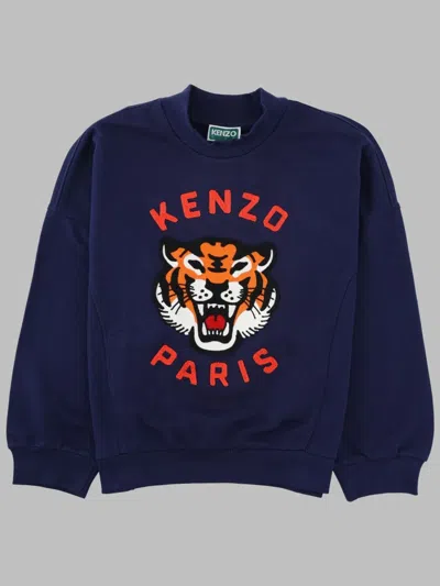 Kenzo Felpa Con Stampa Tigre In Blue